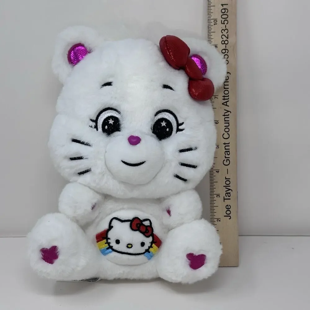 Sanrio X Carebear Collaboration plush Bear Hello Kitty